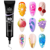Born Pretty 5D gel art tube styling enables quick one-step shaping for DIY nails