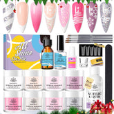 Born Pretty 87pc acrylic powders in white, pink and glitter for varied looks.