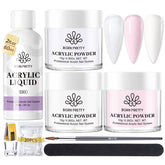 Born Pretty acrylic nail kit clear powder bottle for smooth, durable nails
