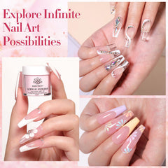 Born Pretty acrylic nail kit pink powder bottle for natural-toned nails