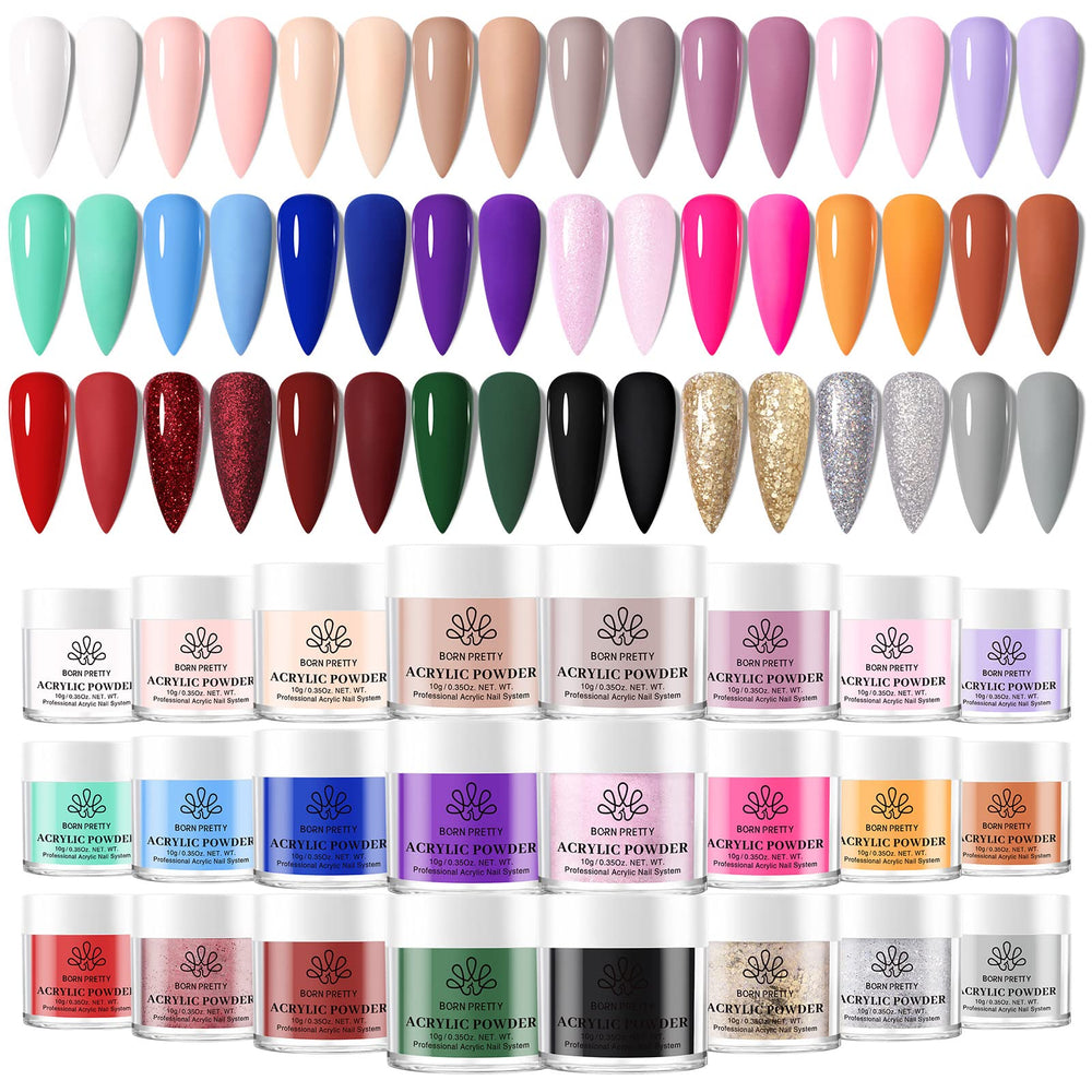 Born Pretty 24 colors close-up, versatile at-home nail art options