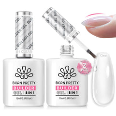 Born Pretty Builder Gel 8-in-1 bottle with clear gel for reliable nail extensions