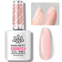 Born Pretty pink builder gel bottle for at-home nail extensions