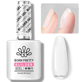 Born Pretty Builder Gel milky-white bottle shows versatile base and apex building use.