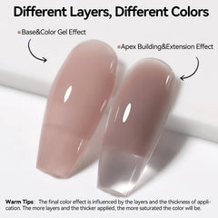 Swatches reveal the nude brown shade suitable for daily outfits.