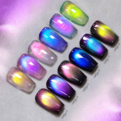 Born Pretty blue cat-eye gel polish with magnetic shimmer for at-home salon-style nails