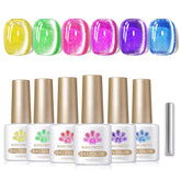 Born Pretty Cat Magnetic Eye Gel Polish bottle with icy silver shimmer for glossy nails.