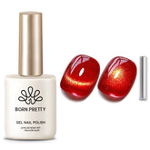 Born Pretty Cat Magnetic Eye Gel Polish bottle with red finish for bold nails.