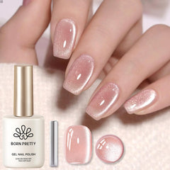 Born Pretty Cat Magnetic Eye Gel Polish packaging shows compact 15ml bottle for home use.