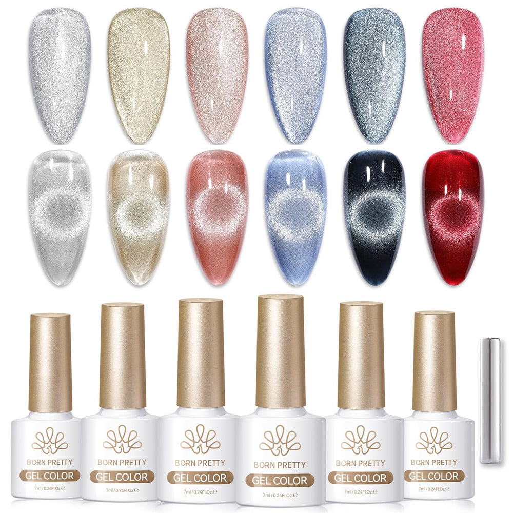 Born Pretty Cat Magnetic Eye Red Glitter polish for bold holographic nails