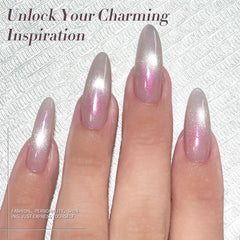 Born Pretty cat magnetic eye effect creates a shimmering nail accent.