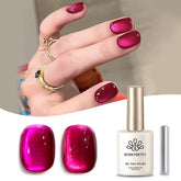 Born Pretty Dragon Fruit cat magnetic gel polish adds salon-grade pink shine at home
