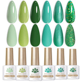 Born Pretty avocado green gel nail polish for at-home manicures with long-lasting shine.