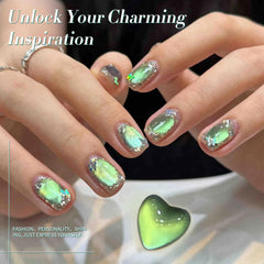 Born Pretty Green Gel Nail Polish with bright, durable gloss on nails.