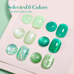 Born Pretty glitter holographic gel provides sparkling depth on nails.