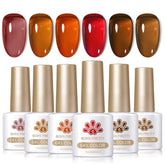 Born Pretty jelly gel amber nail polish with warm translucent finish for amber nails
