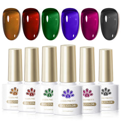 Born Pretty jelly gel nail polish in brown shade for autumn nails