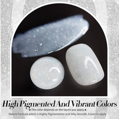 Born Pretty Jelly Gel Nail Polish natural base application on nails for a soft, even look