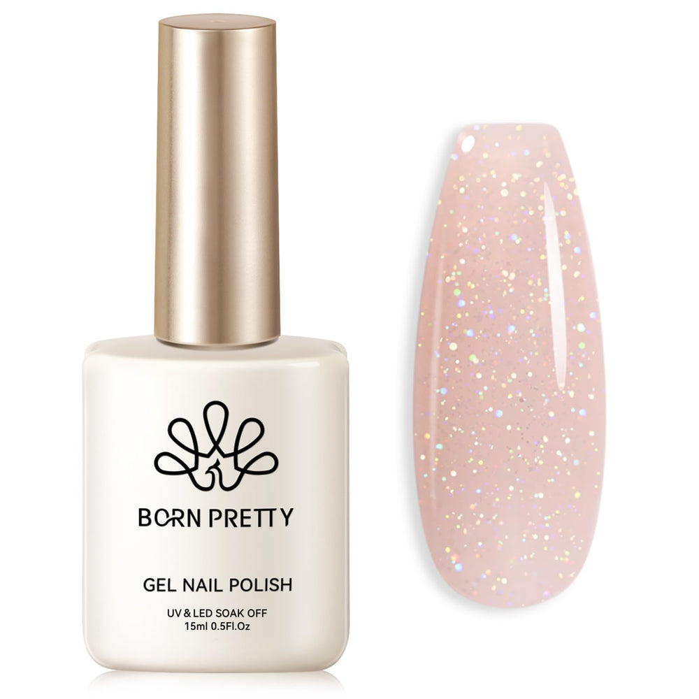 Born Pretty jelly gel nail polish nude pink offers a soft, durable everyday color.