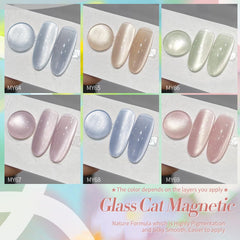 Born Pretty jelly glass bead texture polish with magnetic shimmer creates dynamic effects.