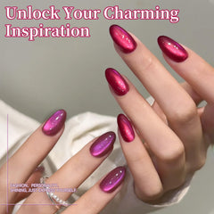 Born Pretty jelly glass crystal purple nail polish highlights magnetic shimmer for nails