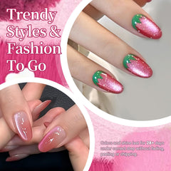 Born Pretty jelly glass crystal red nail polish with bright magnetized effect