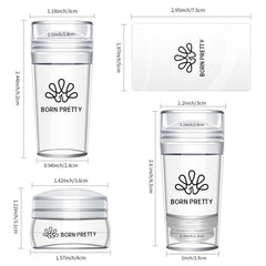 Born Pretty clear jelly stampers show exact placement for clean nail art patterns.