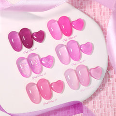 Born Pretty milky jelly pink gel closeup showing translucent depth