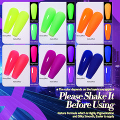 Born Pretty neon glow hot pink gel polish bottle with bright color for statement nails.