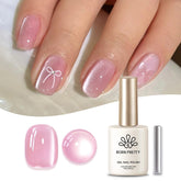Born Pretty Pink Moonlight Cat Magnetic Gel bottle with pink cat-eye shimmer for quick at‑home nails
