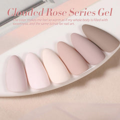 Born Pretty nude gel polish swatches on nails showing subtle elegance.