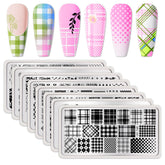 Born Pretty plaid stamping plate for quick chic nail art designs