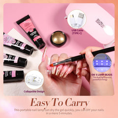 Slip solution supports easy application and cleaner molding of gel extensions.