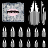 Bornbyme medium stiletto soft gel nail tips ideal for quick at-home manicures.