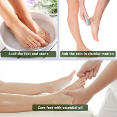 Borogo pumice stone texture with many pores for effective dead skin removal.