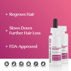 BosleyMD label emphasizes minoxidil formula for women seeking hair regrowth.