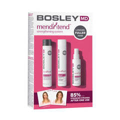 BosleyMD MendXtend bottle close-up for daily strengthening routine.