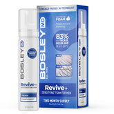 BosleyMD Revive+ densifying foam packaging shown for fuller-looking hair use