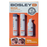 BosRevive color-safe shampoo bottle cleanses scalp while protecting color-treated hair.