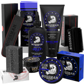 Bossman Big Boss Jelly Oil bottle nourishes facial hair for a healthier beard.