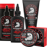 Bossman Essentials beard kit packaging shown as gift-ready box.