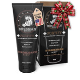 Bossman Fortify Intense Beard Conditioner bottle with Stagecoach scent for daily beard care