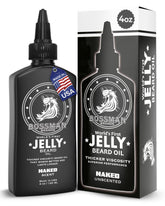 Bossman Jelly Beard Oil application demonstrates smooth, even grooming for a fuller beard.