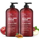 Botanic Hearth Apple Cider Vinegar Shampoo bottle showing clarifying cleanse for all hair types.
