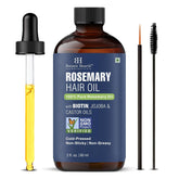 Botanic Hearth Hair Oil bottle showcases the rosemary-infused formula for hair vitality