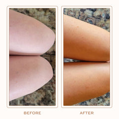 Botanic Tree Self Tanner on skin showing streak-free natural color.
