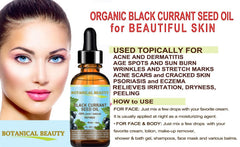 Botanical Beauty Black Currant Seed Oil texture detail for moisturizing skin