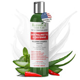 Botanical Green Care Saw Palmetto Cayenne bottle pour promotes a refreshing cleanse.