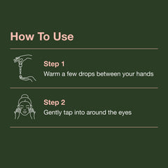 Botanics All Bright caffeine eye serum under-eye application targets dark circles.