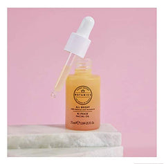 Botanics All Bright ingredients-aha highlights natural AHAs for gentle texture refinement.
